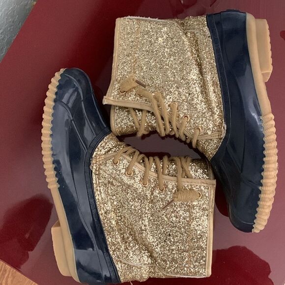 Sugar Duck Boots Gold Glitter Women’s Size 7M - Picture 5 of 9